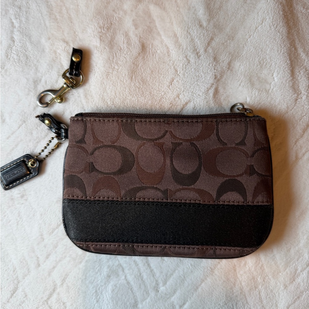 Coach Beige and Brown Signature Wristlet Duo - Picture 2 of 6